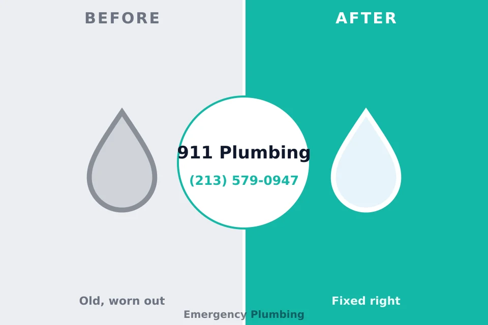 Before and after: plumbing company Drain, OR
